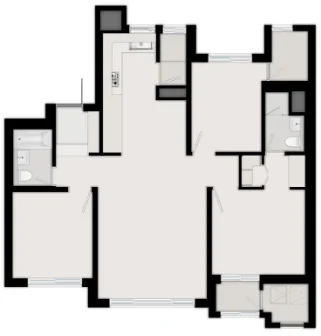 동래 푸르지오 에듀포레 74㎡A 평면도